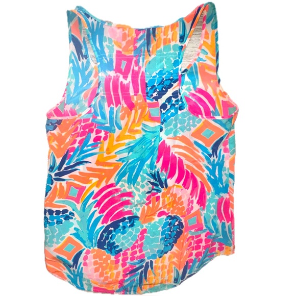 Lilly Pulitzer Alyssa Tank 'Goombay Smashed' Summer Tropical Print Top M - Picture 4 of 7